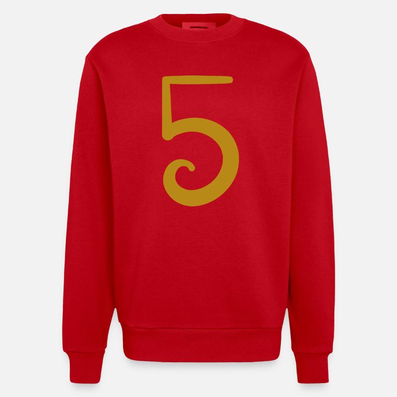 5 - Sweat bio épais oversize fabriqué en UE - rouge