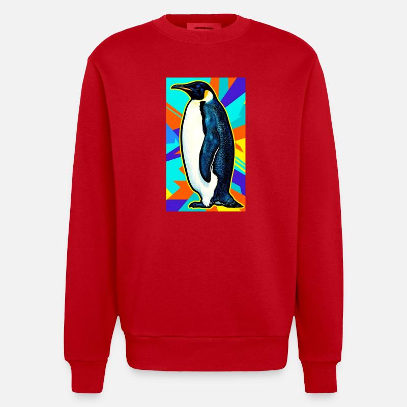 pingouin - Sweat bio épais oversize fabriqué en UE - rouge
