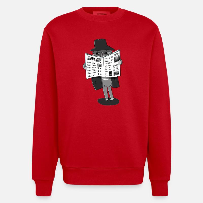 Llama Sous couverture - Sweat bio épais oversize fabriqué en UE - rouge