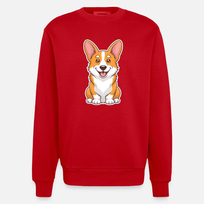 corgi - Sweat bio épais oversize fabriqué en UE - rouge