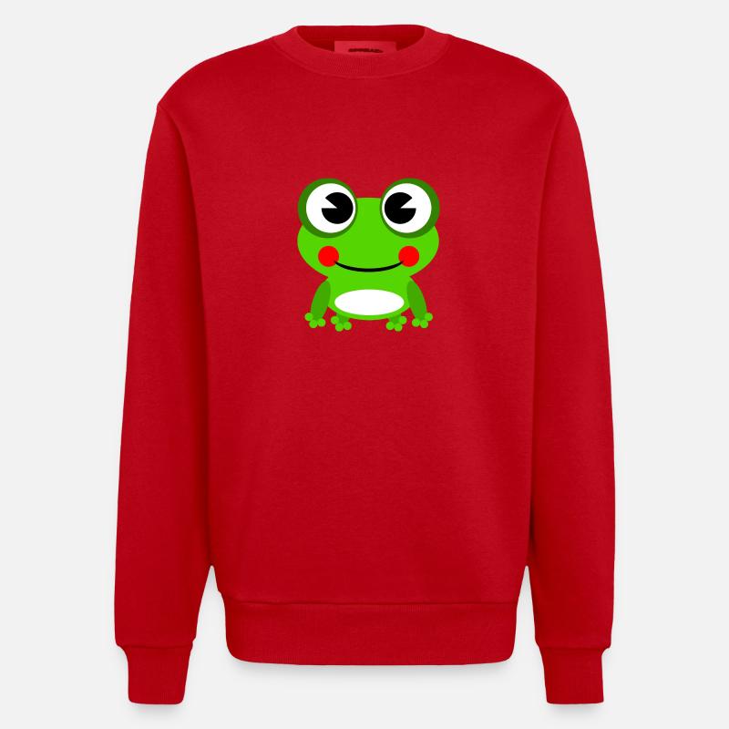 Frosch - Heavyweight Oversized Organic Crew Neck Made in EU - Rot