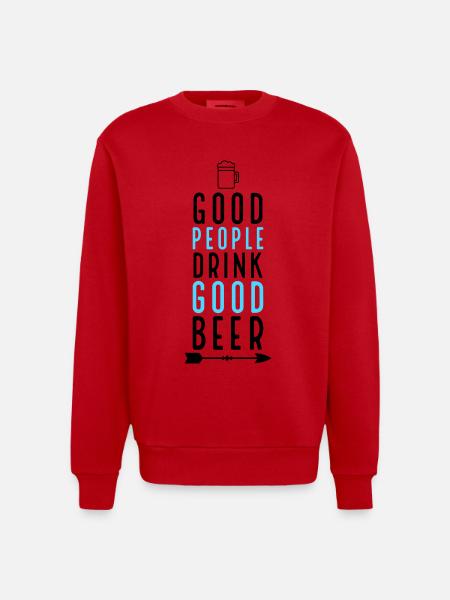 Bière - Sweat bio épais oversize fabriqué en UE - rouge