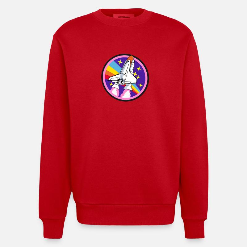 Navette spatiale - Sweat bio épais oversize fabriqué en UE - rouge