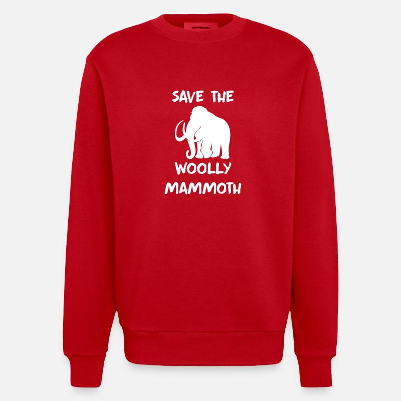 Mammut - Heavyweight Oversized Organic Crew Neck Made in EU - Rot