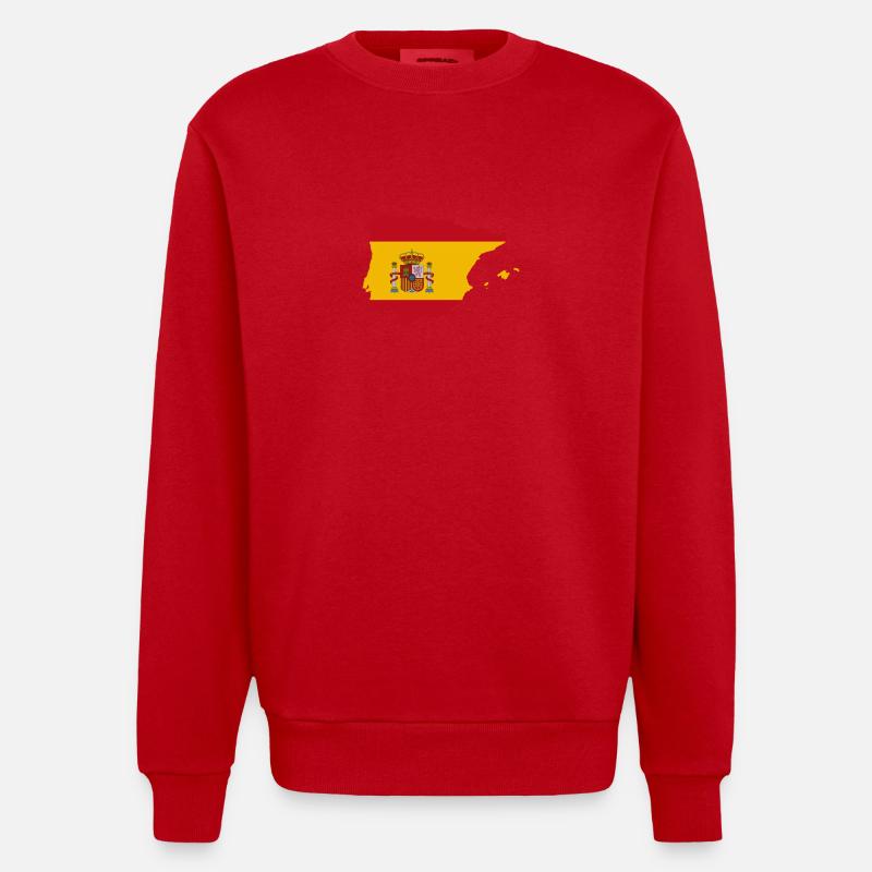 Drapeau espagnol - Sweat bio épais oversize fabriqué en UE - rouge