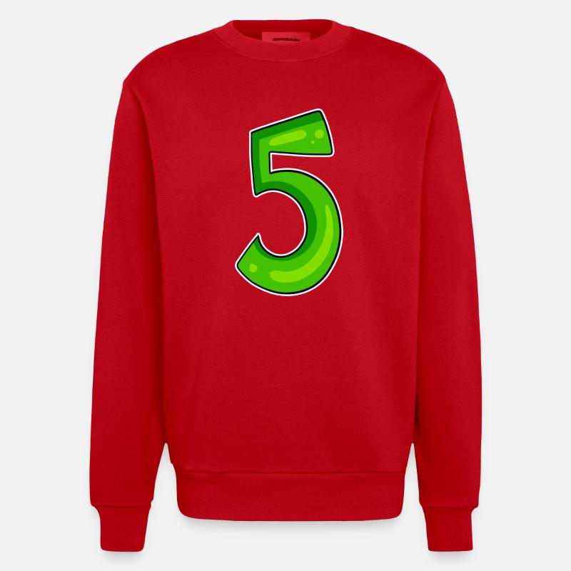 Numéro 5 Numéro Vert - Sweat bio épais oversize fabriqué en UE - rouge