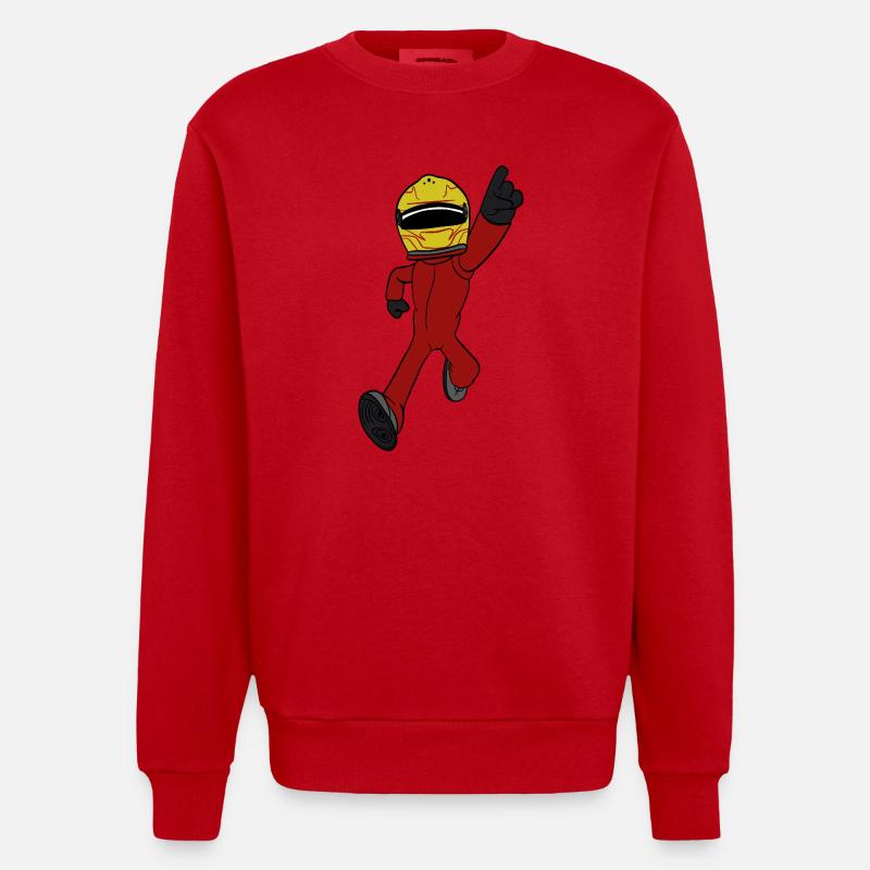 pilote de course - Sweat bio épais oversize fabriqué en UE - rouge