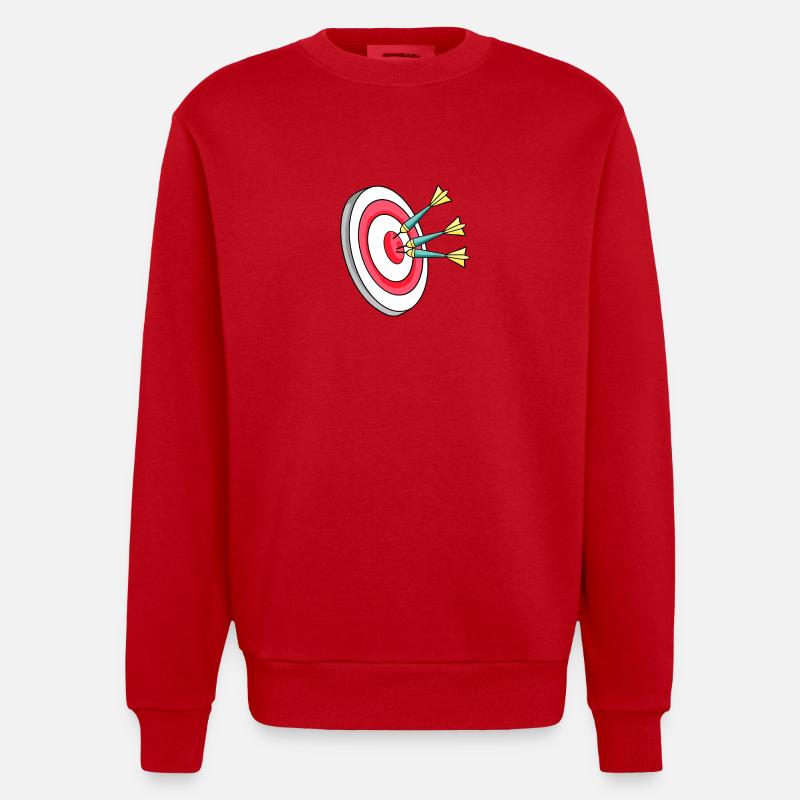 Fléchettes fléchettes - Sweat bio épais oversize fabriqué en UE - rouge