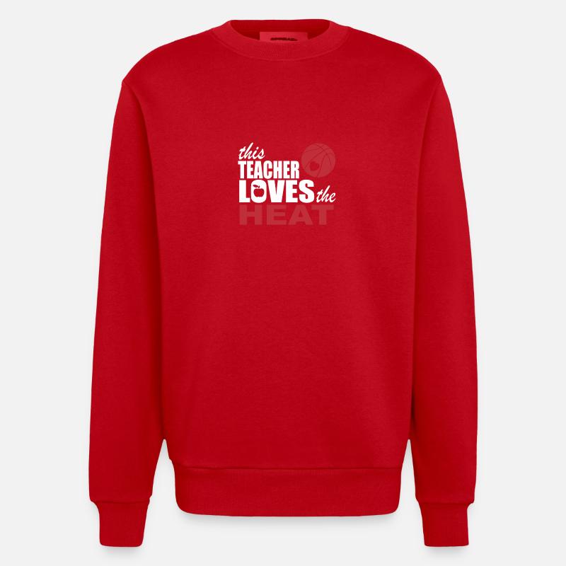 ce professeur aime la chaleur - Sweat bio épais oversize fabriqué en UE - rouge