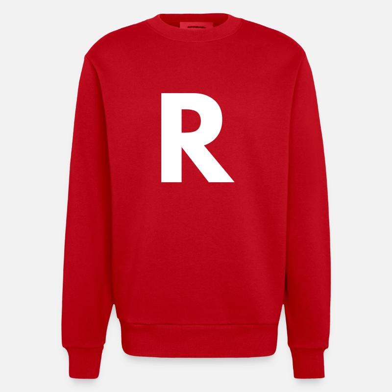 R - Sweat bio épais oversize fabriqué en UE - rouge