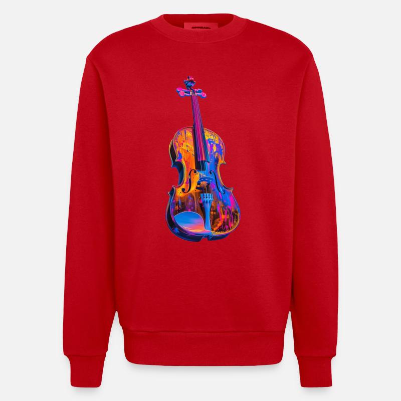 Violon - Sweat bio épais oversize fabriqué en UE - rouge