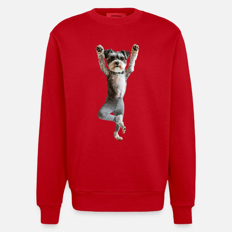 Schnauzer - Heavyweight Oversized Organic Crew Neck Made in EU - Rot