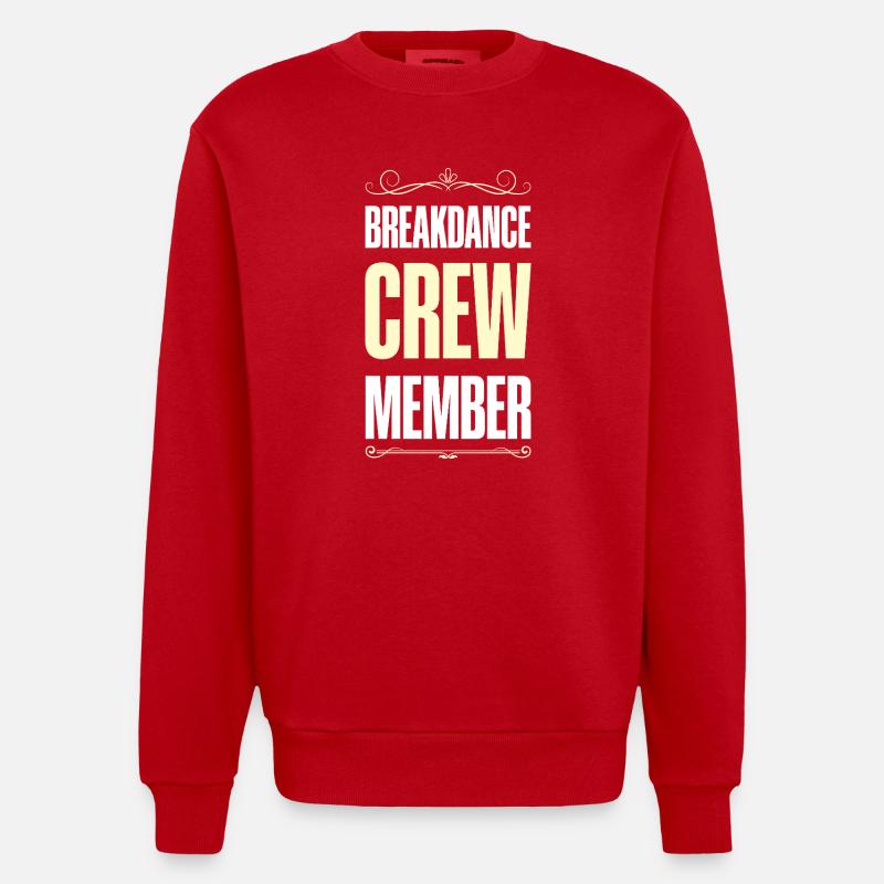 Équipe de breakdance - Sweat bio épais oversize fabriqué en UE - rouge