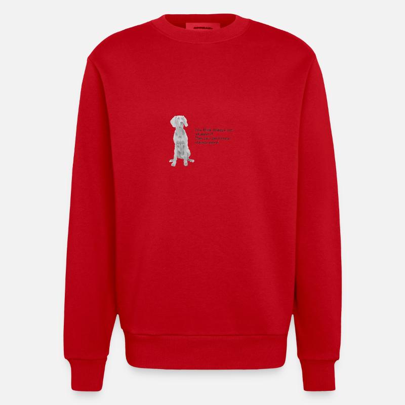 Weimaraner - Sweat bio épais oversize fabriqué en UE - rouge
