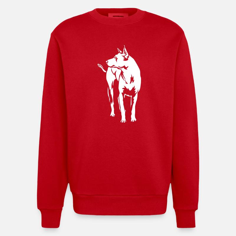 Thai Ridgeback « Black Edition » - Sweat bio épais oversize fabriqué en UE - rouge