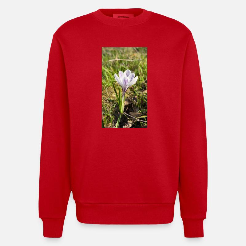crocus - Sweat bio épais oversize fabriqué en UE - rouge