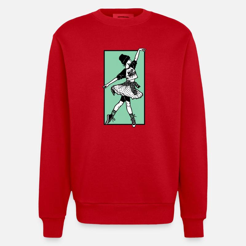 Danseuse #2 - Sweat bio épais oversize fabriqué en UE - rouge