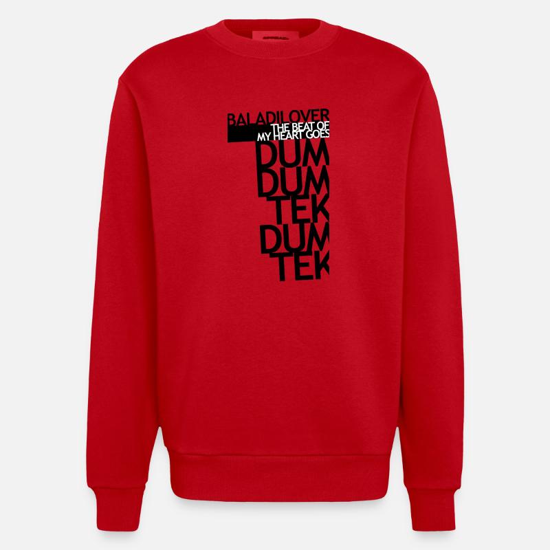 baladilover - Heavyweight Oversized Organic Crew Neck Made in EU - Rot