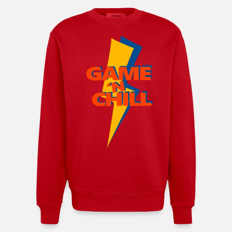 Jeu « n Réfrigérer - Sweat bio épais oversize fabriqué en UE - rouge