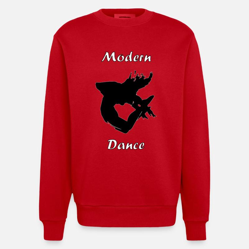 modern dance tyle 2 - Sweat bio épais oversize fabriqué en UE - rouge