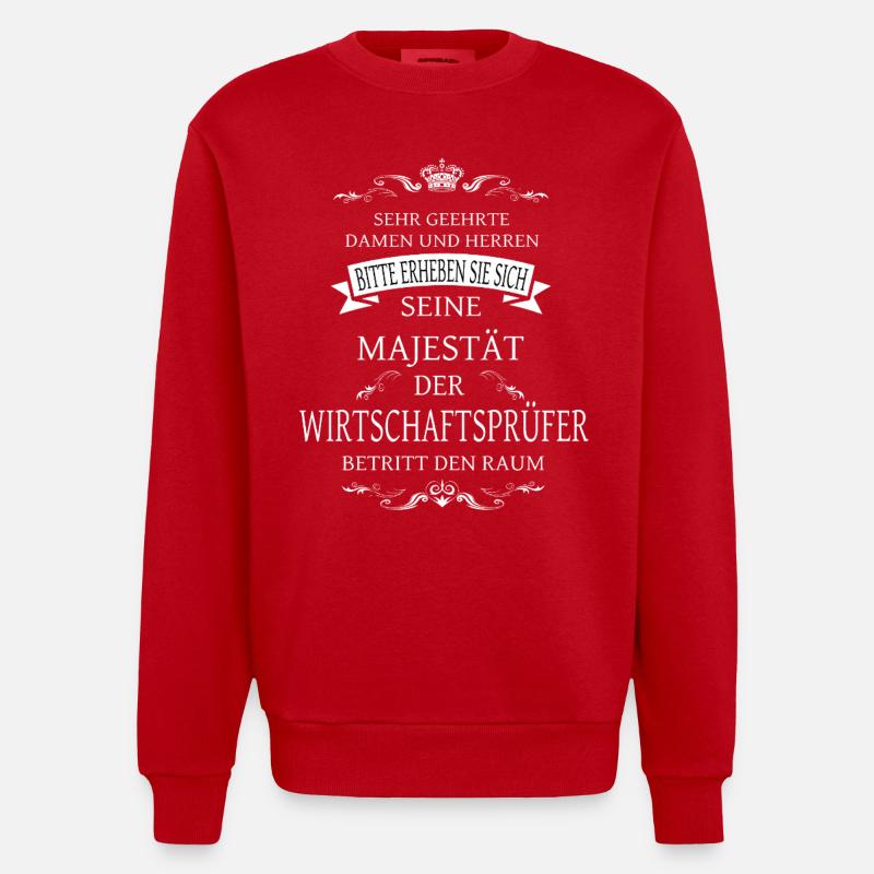 Sa Majesté l’Expert-Comptable - Sweat bio épais oversize fabriqué en UE - rouge