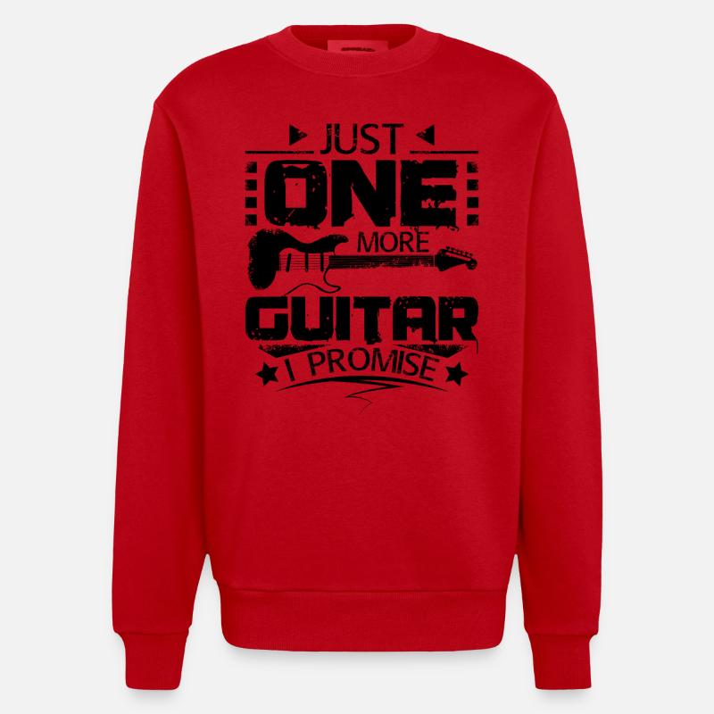 One more e-guitare - Sweat bio épais oversize fabriqué en UE - rouge
