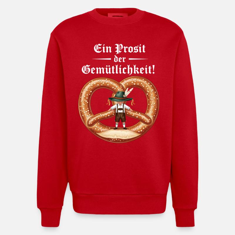 Ein Prosit der Gemütlichkeit ! - Heavyweight Oversized Organic Crew Neck Made in EU - Rot