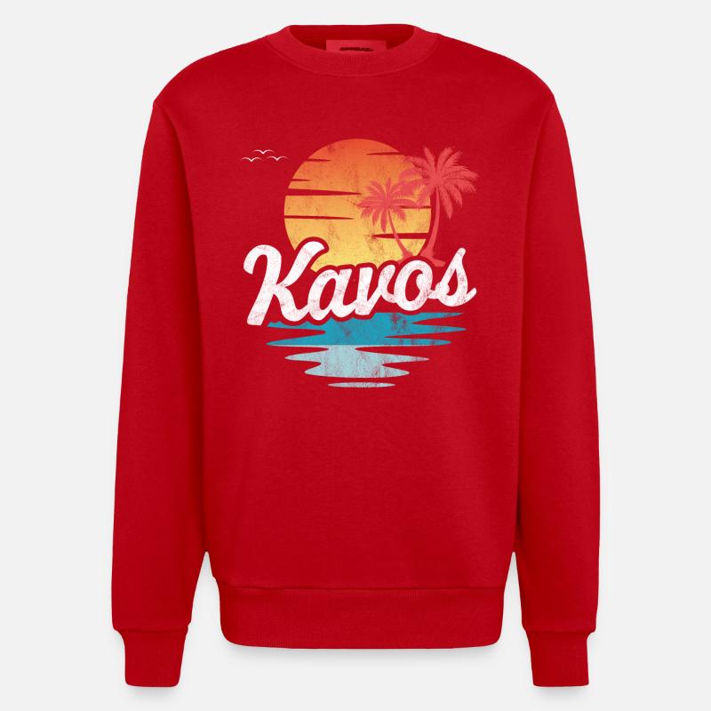 Kavos - Sweat bio épais oversize fabriqué en UE - rouge