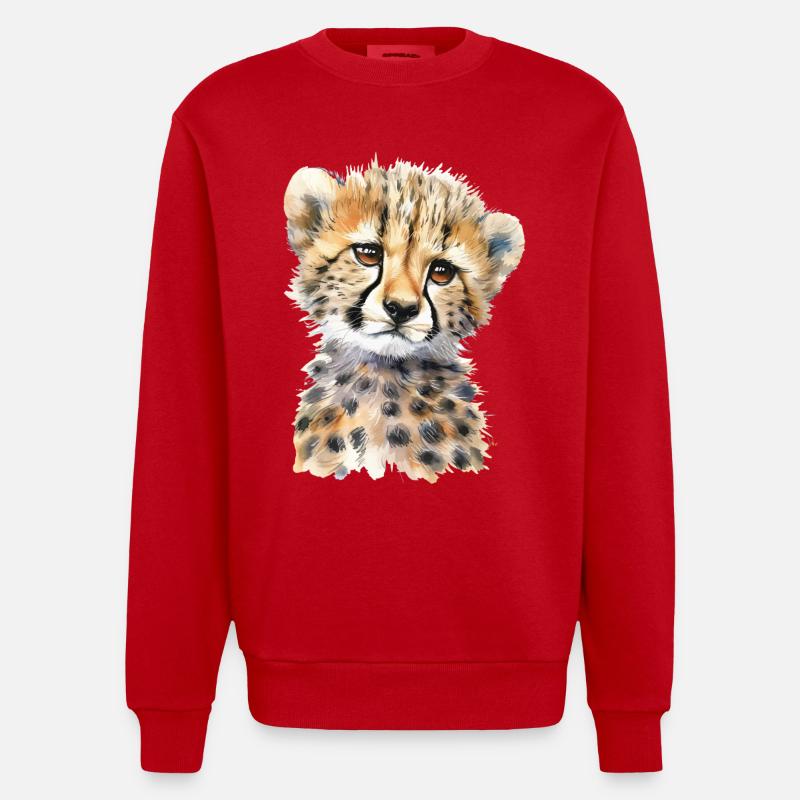 Guépard - Sweat bio épais oversize fabriqué en UE - rouge