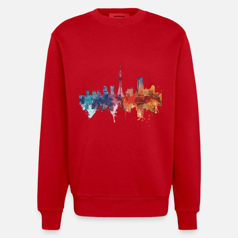 Sapporo - Sweat bio épais oversize fabriqué en UE - rouge