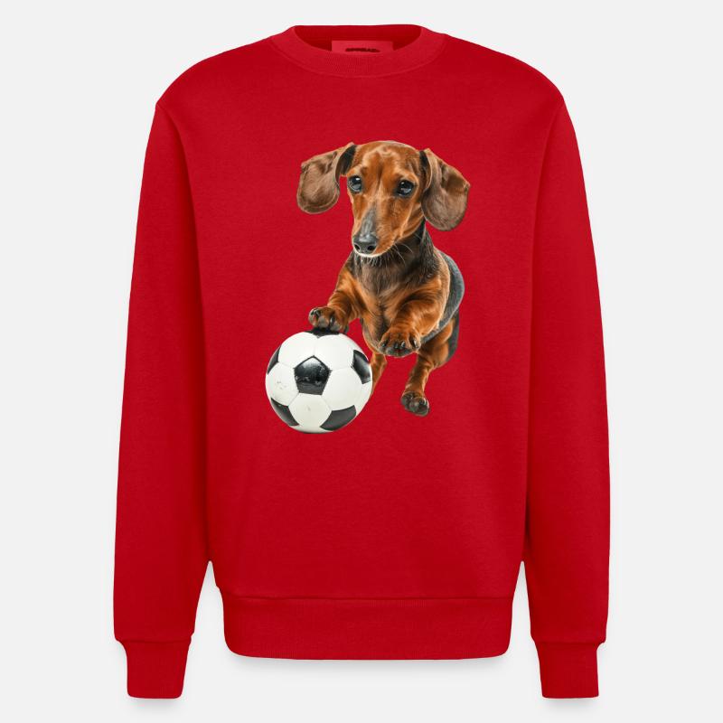 Teckel - Sweat bio épais oversize fabriqué en UE - rouge