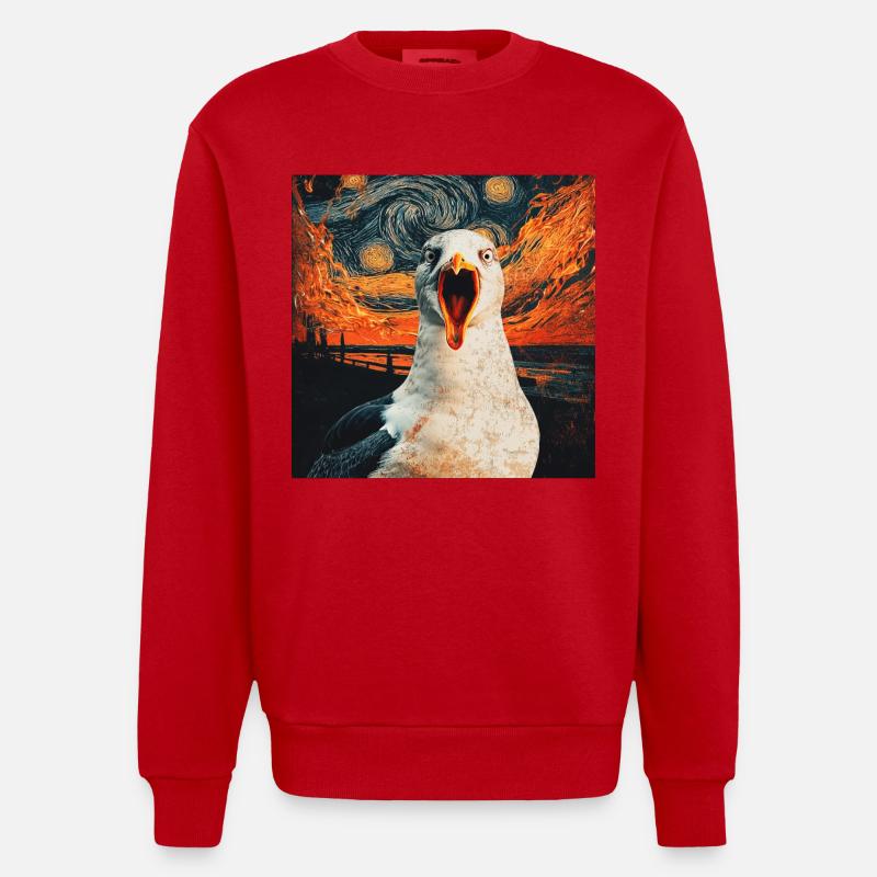 Möwe - Heavyweight Oversized Organic Crew Neck Made in EU - Rot
