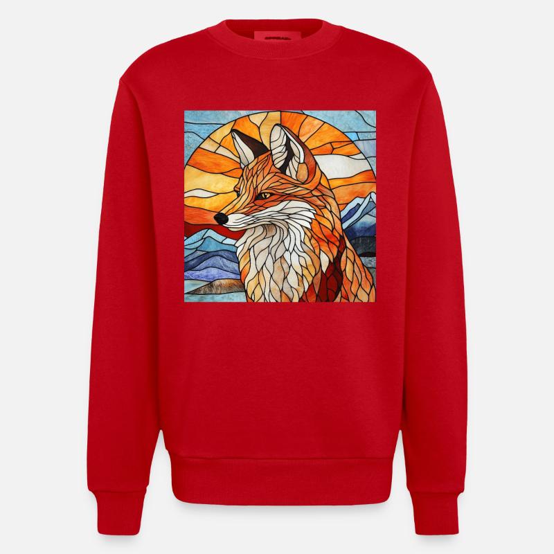 Fuchs - Heavyweight Oversized Organic Crew Neck Made in EU - Rot