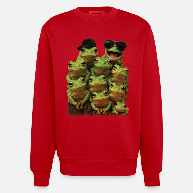 Frosch - Heavyweight Oversized Organic Crew Neck Made in EU - Rot