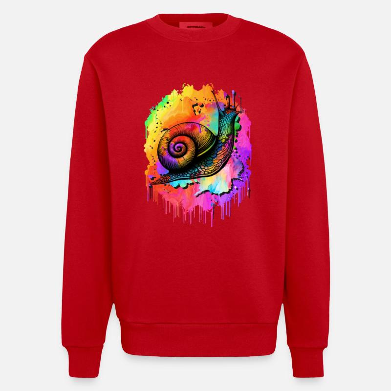 Escargot - Sweat bio épais oversize fabriqué en UE - rouge