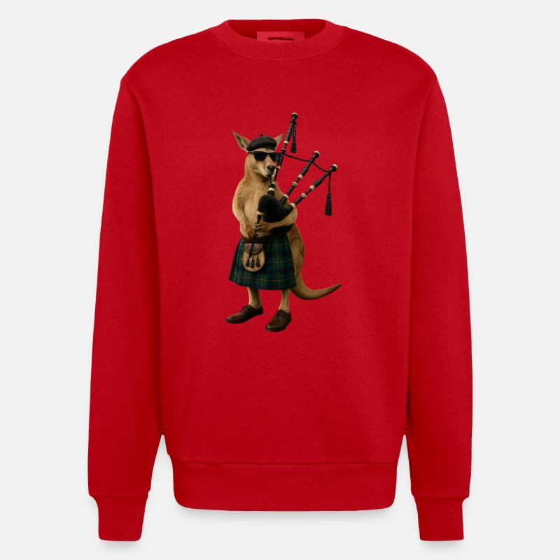 Cornemuse kangourou - Sweat bio épais oversize fabriqué en UE - rouge