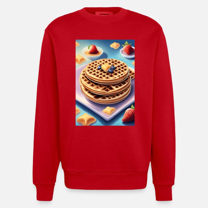 Gros tas de crêpes - Sweat bio épais oversize fabriqué en UE - rouge