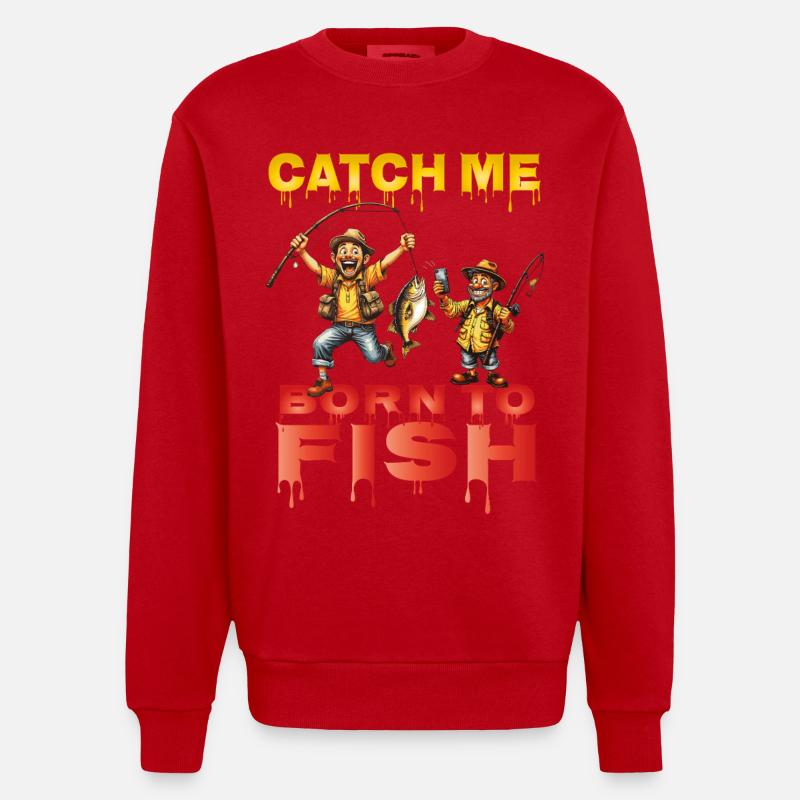 Catch_me_ - Sweat bio épais oversize fabriqué en UE - rouge