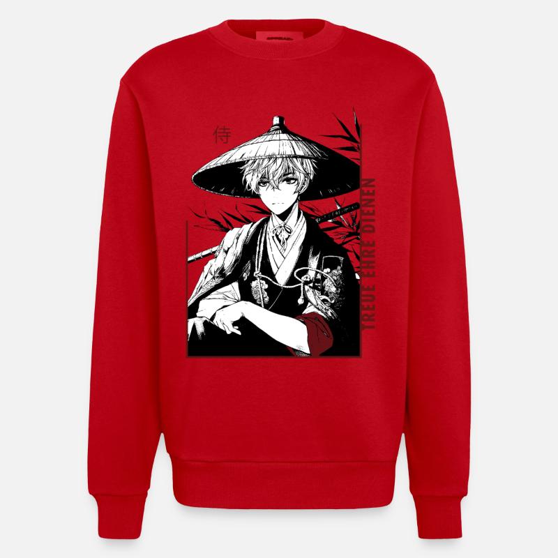 Samurai - Heavyweight Oversized Organic Crew Neck Made in EU - Rot