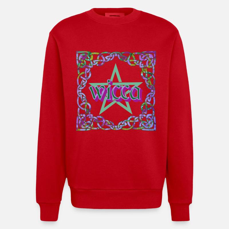 Cadre Celtique Wicca E 230 - Sweat bio épais oversize fabriqué en UE - rouge