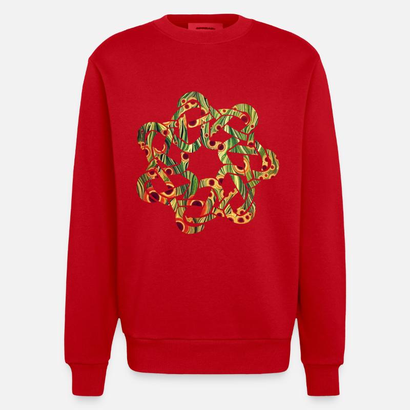 Nœud celtique 9 E 110 - Sweat bio épais oversize fabriqué en UE - rouge