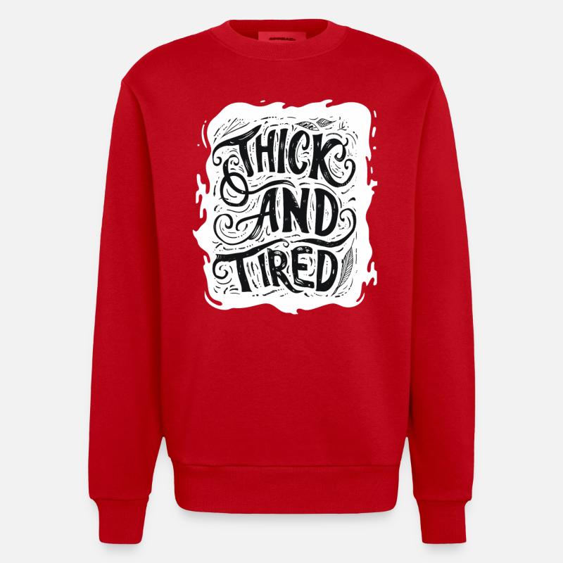 Gros et fatigué - Sweat bio épais oversize fabriqué en UE - rouge