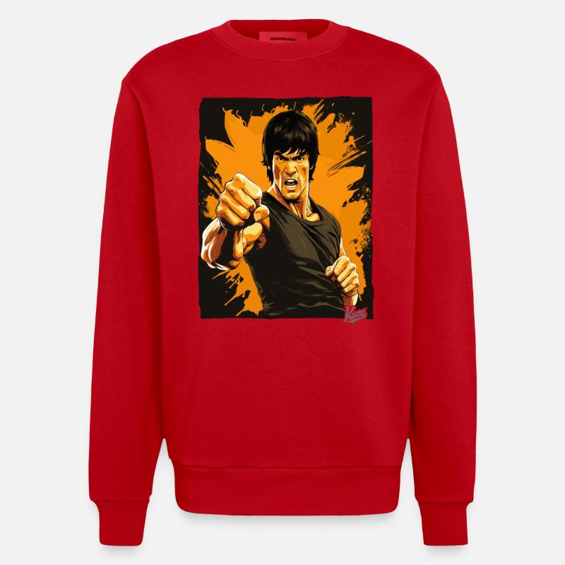 Das Gesicht der Kampfkunst - Heavyweight Oversized Organic Crew Neck Made in EU - Rot