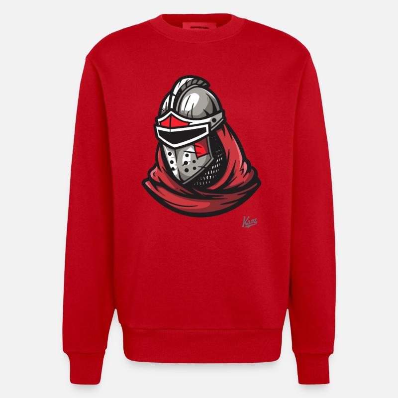 Mittelalterlicher Helm arabischer Ritter - Heavyweight Oversized Organic Crew Neck Made in EU - Rot