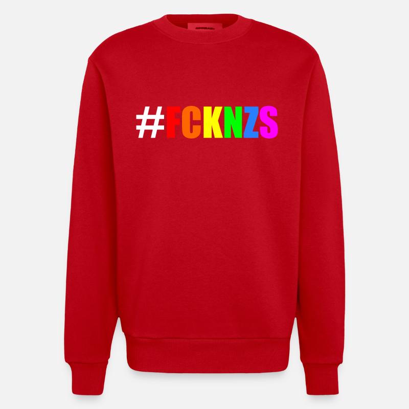 Fck nzs - Heavyweight Oversized Organic Crew Neck Made in EU - Rot