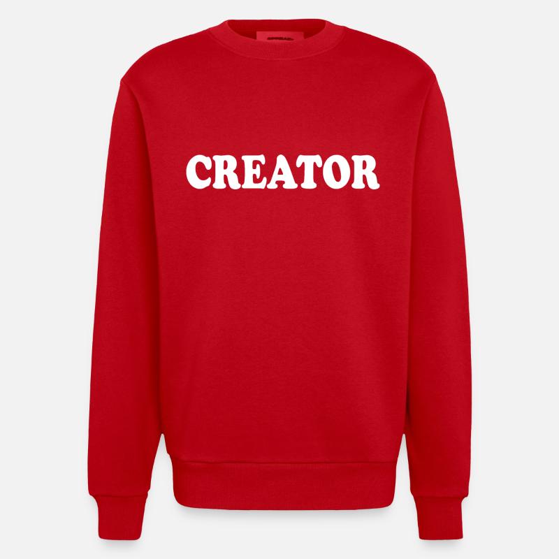 Creator - Sweat bio épais oversize fabriqué en UE - rouge