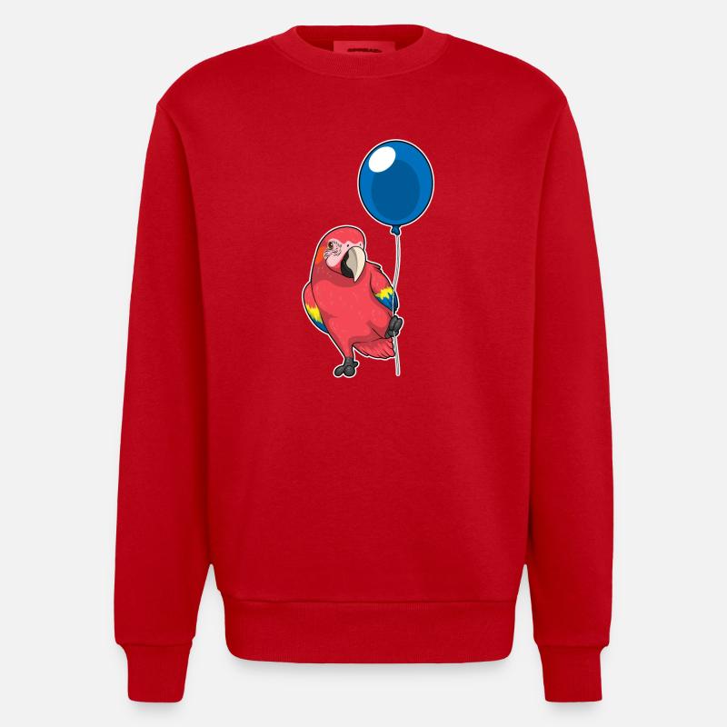 Ballon perroquet - Sweat bio épais oversize fabriqué en UE - rouge