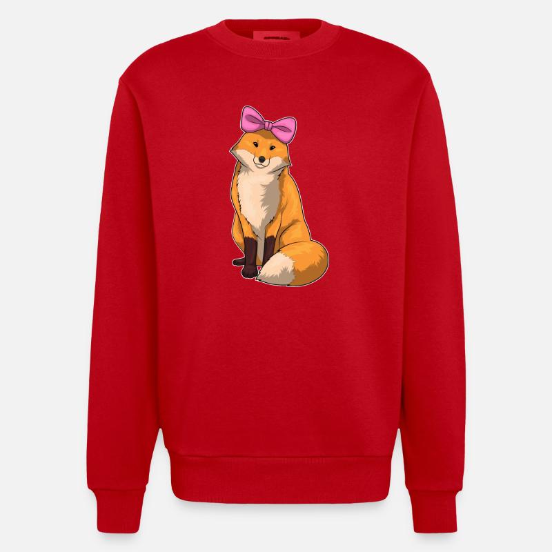 Arc de renard - Sweat bio épais oversize fabriqué en UE - rouge