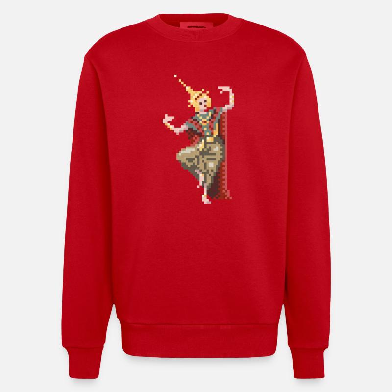 Danseuse thaïlandaise 8bit - Sweat bio épais oversize fabriqué en UE - rouge