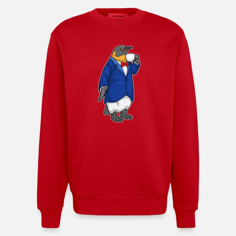 Mole Mug - Heavyweight Oversized Organic Crew Neck Made in EU - red